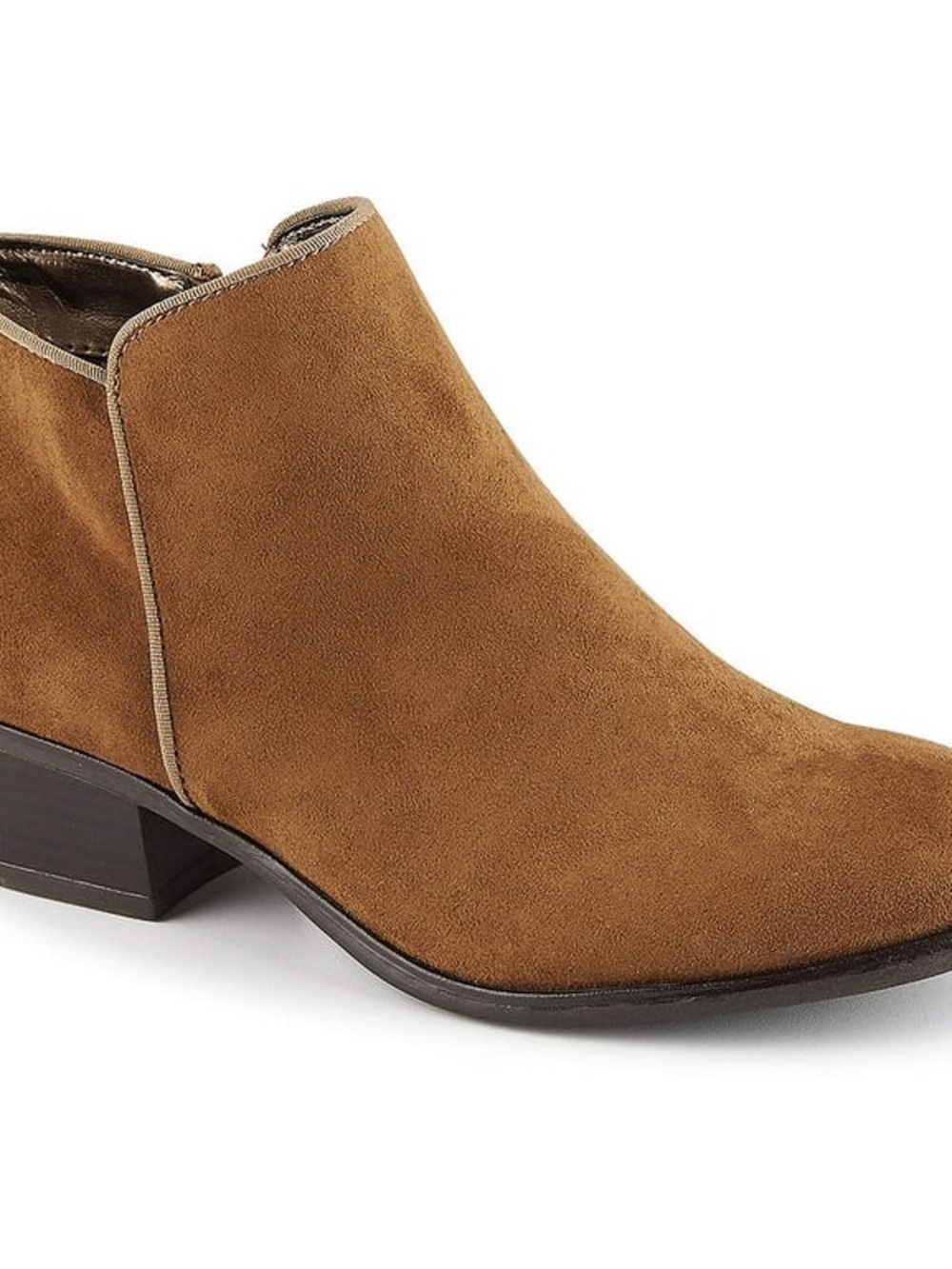 Women's Tan Suede Ankle Booties - Stylish Everyday Heel